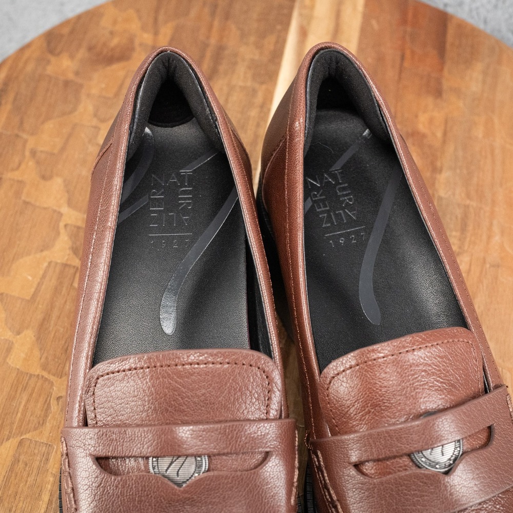 Naturalizer Women's Size 7.5 Wild Lumos Platform Brown Penny Loafer - Picture 5 of 7